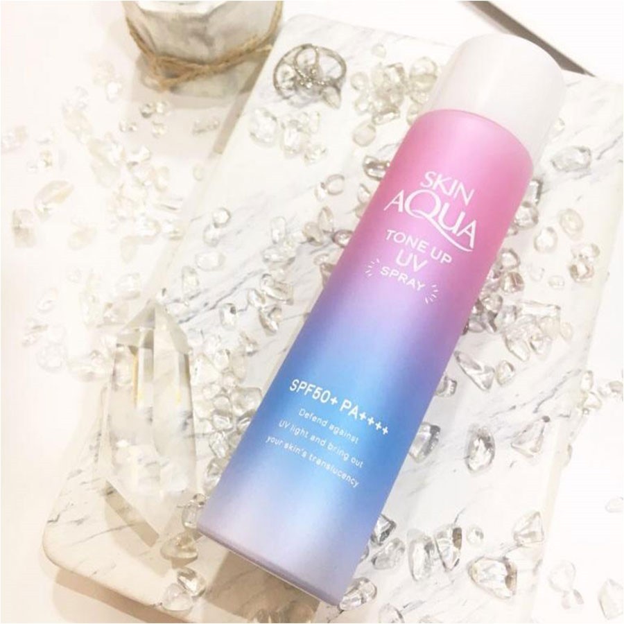 Xịt Chống Nắng Rohto Skin Aqua Tone Up UV Spray SPF 50+ PA++++ (70g) –  Bonita Cosmetic Shop