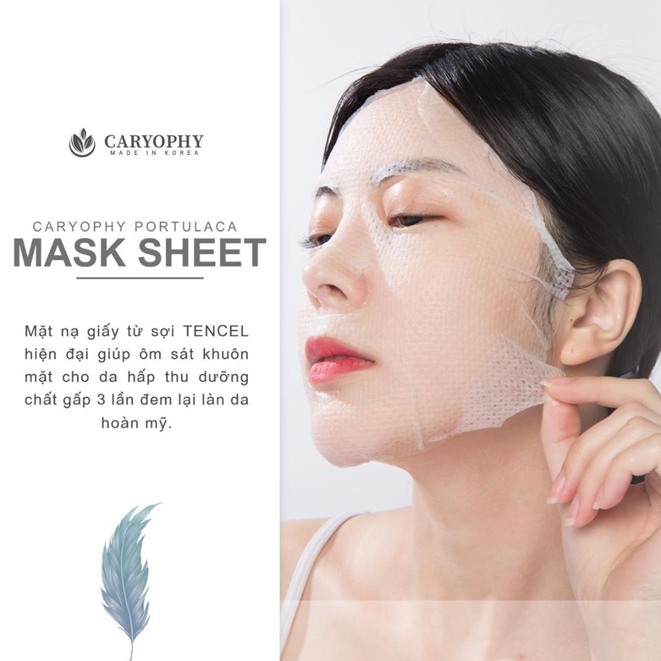 Mặt nạ giấy trị mụn, trị thâm Caryophy Portulaca Mask Sheet – Bonita  Cosmetic Shop
