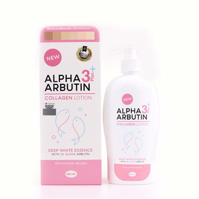 Sữa dưỡng thể trắng da Alpha Arbutin Collagen Lotion 3 Plus (500ml